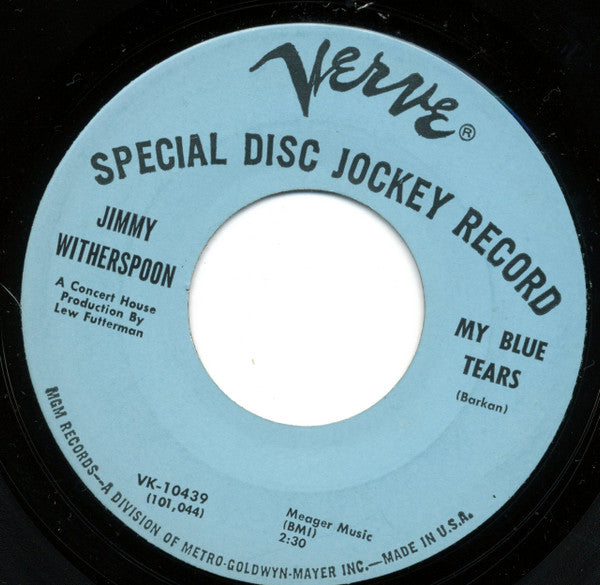 Jimmy Witherspoon : It's All Over But The Crying / My Blue Tears (7", Single, Promo)