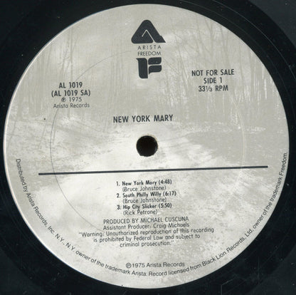 New York Mary : New York Mary (LP, Album, Promo)