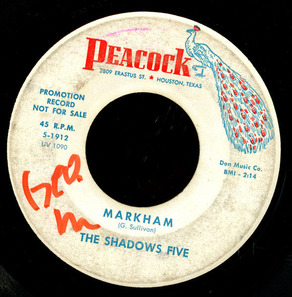 The Shadows Five : Markham / Twistin' Shadows (7", Single, Promo)