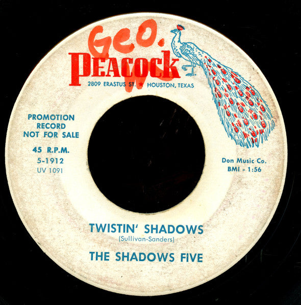 The Shadows Five : Markham / Twistin' Shadows (7", Single, Promo)