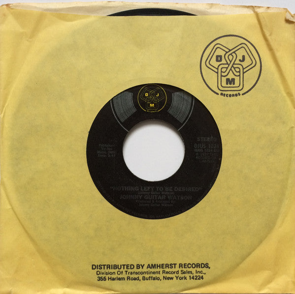 Johnny Guitar Watson : A Real Mother For Ya (7", Styrene, Ter)