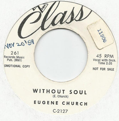 Eugene Church : Without Soul / Jack Of All Trades (7", Promo)