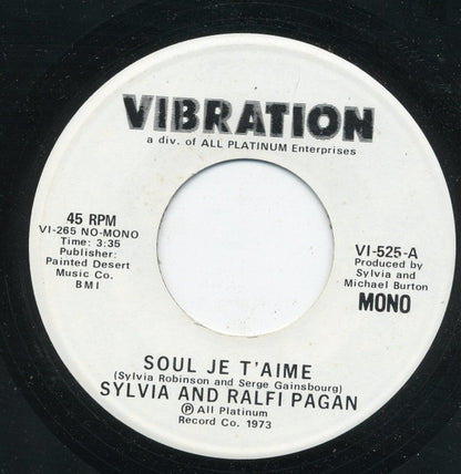 Sylvia Robinson And Ralfi Pagan : Soul Je T'aime (7", Mono, Promo)