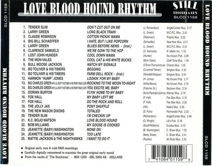 Various : Love Blood Hound Rhythm - Early Rockin' Rhythm & Blues (CD, Comp)