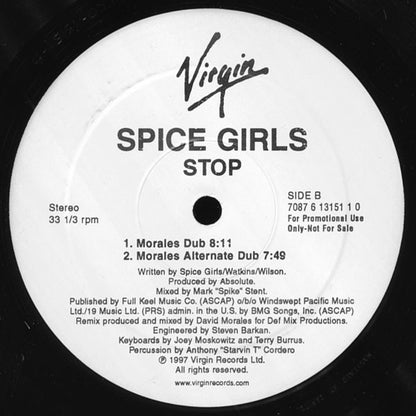 Spice Girls : Stop (12", Promo)
