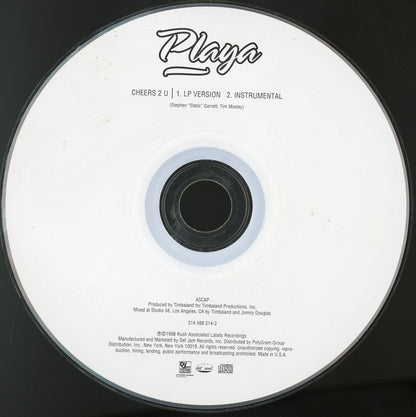 Playa : Cheers 2 U (CD, Single)