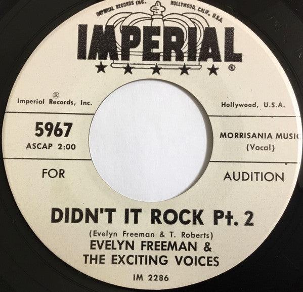 Evelyn Freeman And The Exciting Voices : Didn't It Rock Pt. 1 / Didn't It Rock Pt. 2 (7", Single, Promo)