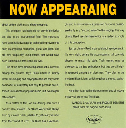 Jimmy Reed : Now Appearing (CD, Album, RE)