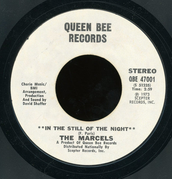 The Marcels : In The Still Of The Night (7", Styrene)