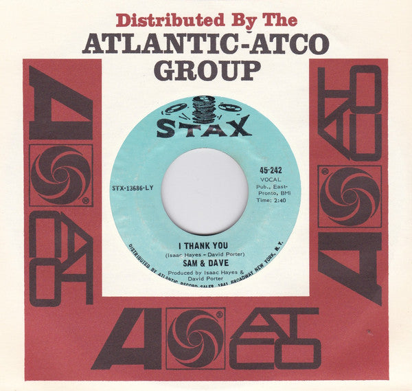 Sam & Dave : I Thank You / Wrap It Up (7", Single, Styrene, LY)