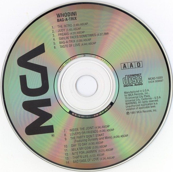 Whodini : Bag - A - Trix (CD, Album)