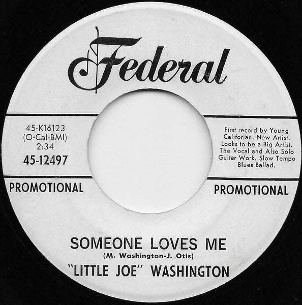 Little Joe Washington : Someone Loves Me / (I Want To Tell You) She's Mine (7", Promo)