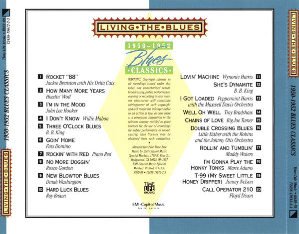 Various : Living The Blues - 1950-1952 Blues Classics (CD, Album, Comp)