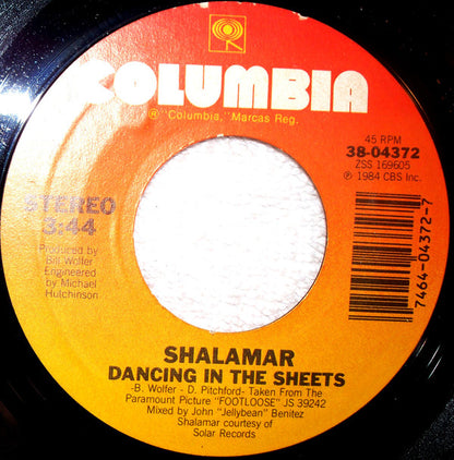 Shalamar : Dancing In The Sheets (7", 3:4)