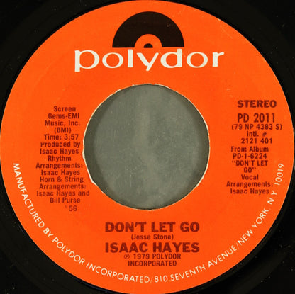 Isaac Hayes : Don't Let Go (7", Styrene, 56 )