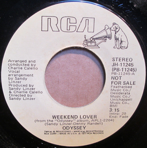 Odyssey (2) : Weekend Lover (7", Single, Mono, Promo, Styrene)