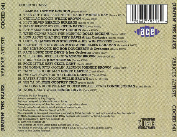 Various : Jumpin' The Blues (CD, Comp, Mono)