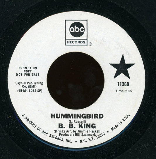 B.B. King : Hummingbird / Ask Me No Questions (7", Single, Promo)