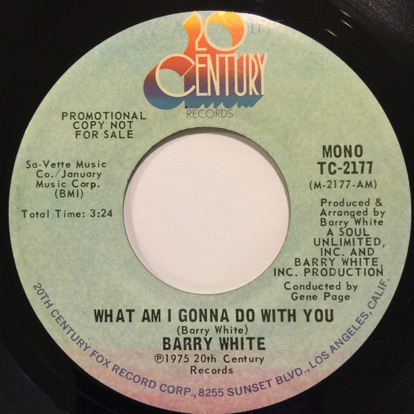 Barry White : What Am I Gonna Do With You (7", Single, Promo)