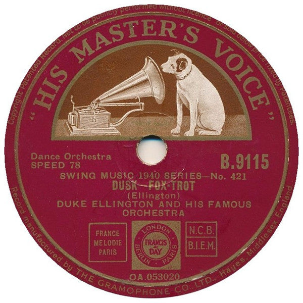 Duke Ellington And His Orchestra : Dusk / Blue Goose (Shellac, 10", RP, DT)
