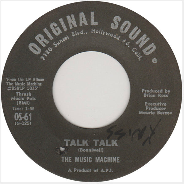 The Music Machine : Talk Talk / Come On In (7", Single)