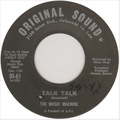 The Music Machine : Talk Talk / Come On In (7", Single)