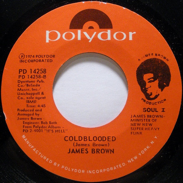 James Brown : Funky President (People It's Bad) (7", Mono, Styrene, Ric)