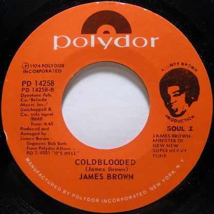 James Brown : Funky President (People It's Bad) (7", Mono, Styrene, Ric)