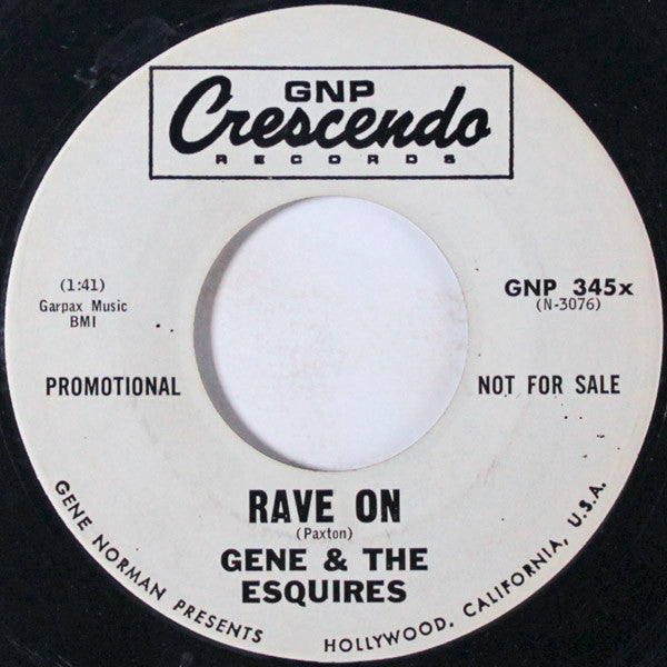 Gene & The Esquires : Space Race (7", Promo)