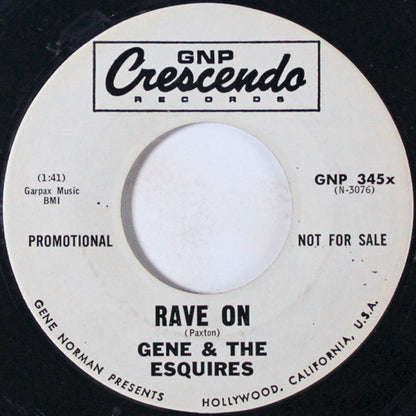Gene & The Esquires : Space Race (7", Promo)
