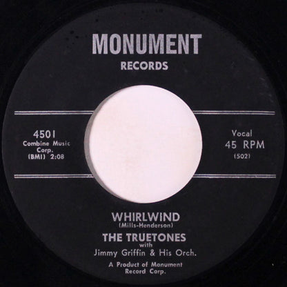 The True Tones With Jimmy Griffin & His Orchestra : Honey, Honey / Whirlwind (7")