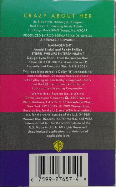Rod Stewart : Crazy About Her (Cass, Single)