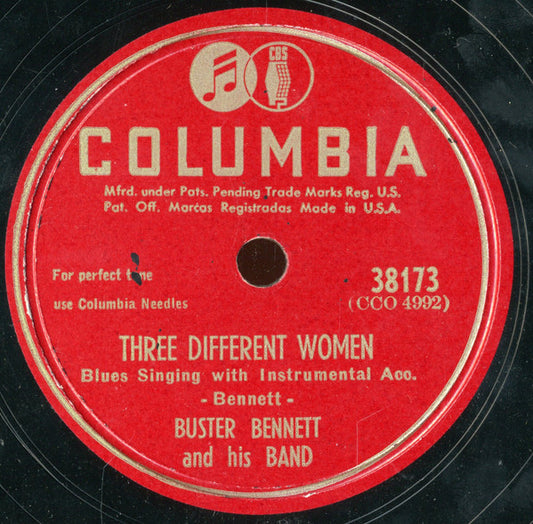 Buster Bennett And His Band : Famous Door Boogie / Three Different Women (Shellac, 10")