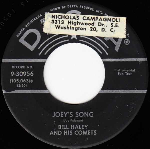 Bill Haley And His Comets : Ooh! Look-A There, Ain't She Pretty / Joey's Song (7", Single)