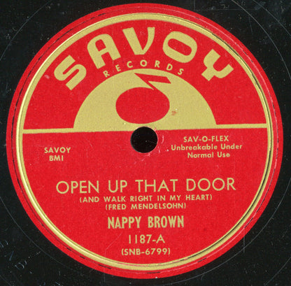 Nappy Brown : Open Up That Door / Pleasin' You (10", Single)