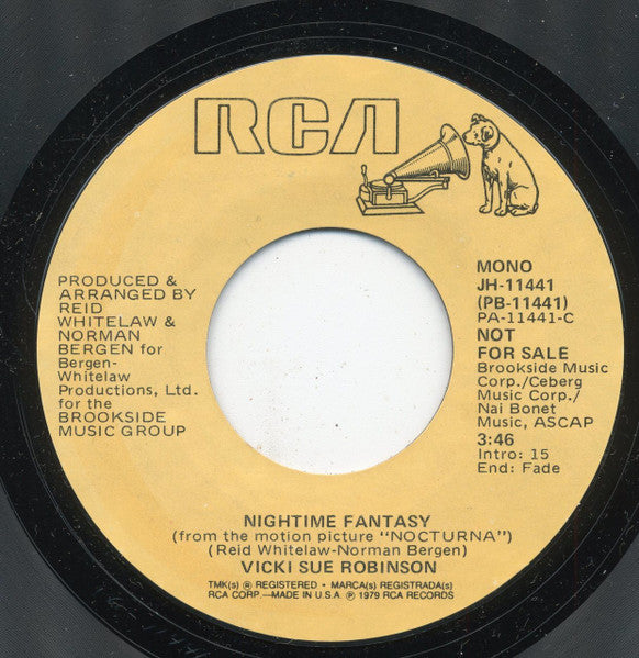 Vicki Sue Robinson : Nightime Fantasy (7", Single, Promo, Styrene)