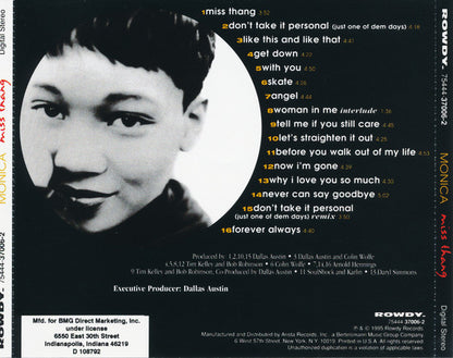 Monica : Miss Thang (CD, Album, Club)