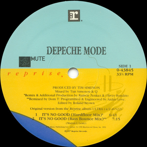 Depeche Mode : It's No Good (12", Maxi)