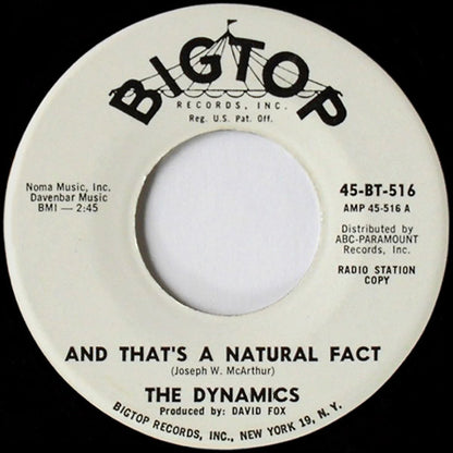 The Dynamics : And That's A Natural Fact / I Wanna Know (7", Single, Promo)