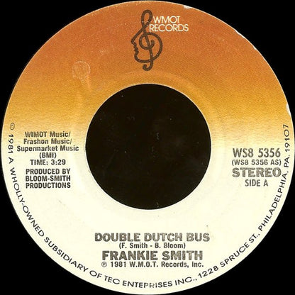 Frankie Smith : Double Dutch Bus (7", Single, Styrene, Ter)
