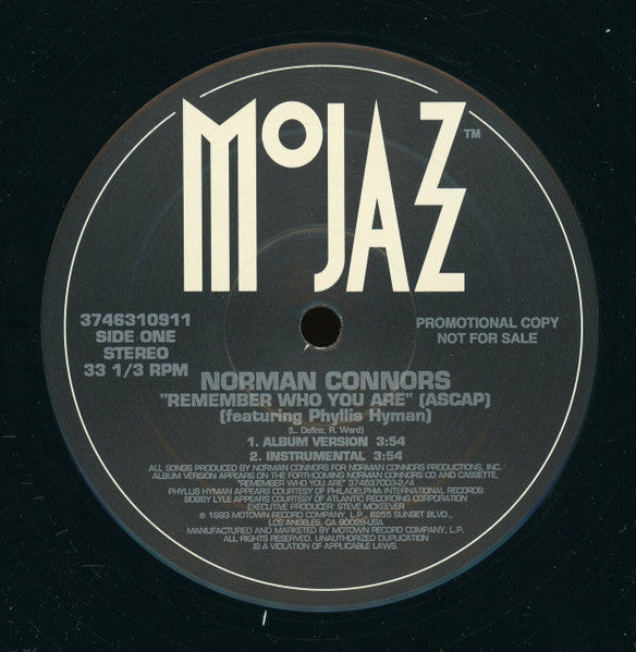 Norman Connors : Remember Who You Are (12", Promo)