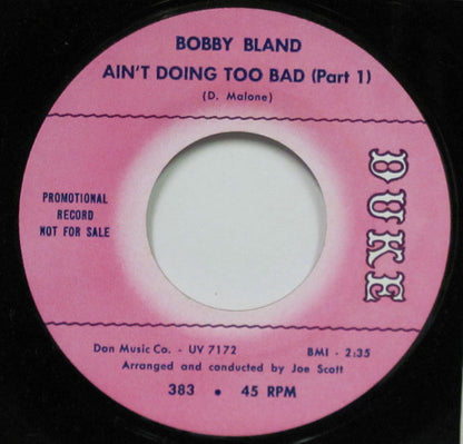 Bobby Bland : Ain't Doing Too Bad (7", Promo)
