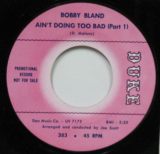Bobby Bland : Ain't Doing Too Bad (7", Promo)
