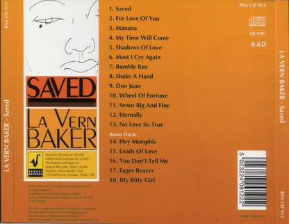LaVern Baker : Saved (CD, Album, Comp, RM)