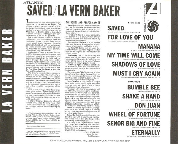 LaVern Baker : Saved (CD, Album, Comp, RM)