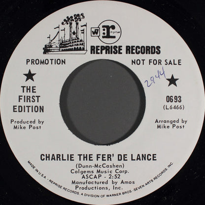Kenny Rogers & The First Edition : Charlie The Fer' De Lance (7", Promo)