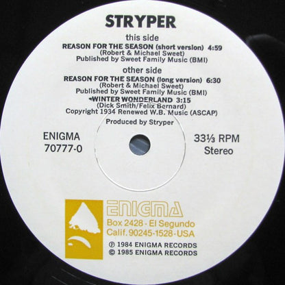 Stryper : Reason For The Season (12")