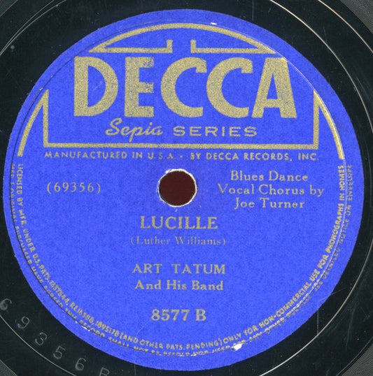 Art Tatum And His Band : Rock Me Mama / Lucille (Shellac, 10")