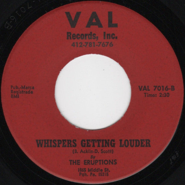 The Eruptions (3) : Price Of Love / Whispers Getting Louder (7")