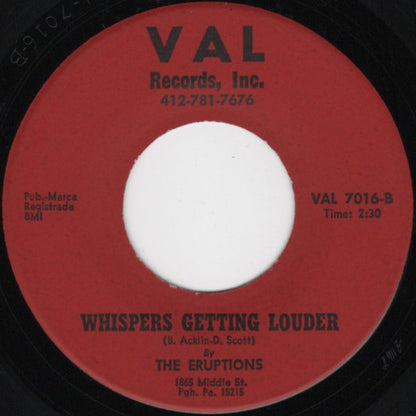 The Eruptions (3) : Price Of Love / Whispers Getting Louder (7")
